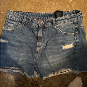 Distressed Denim Shorts